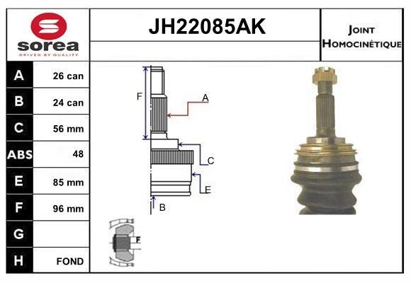 SNRA JH22085AK CV joint JH22085AK
