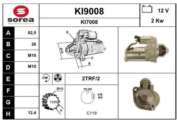 SNRA KI9008 Starter KI9008