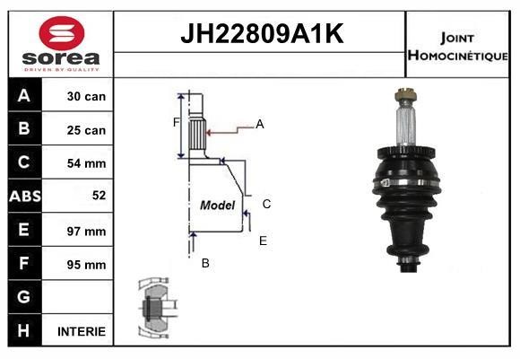 SNRA JH22809A1K Joint kit, drive shaft JH22809A1K