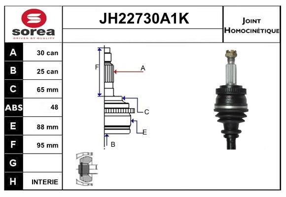 SNRA JH22730A1K Joint kit, drive shaft JH22730A1K
