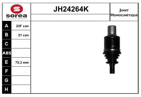 SNRA JH24264K Joint Kit, drive shaft JH24264K