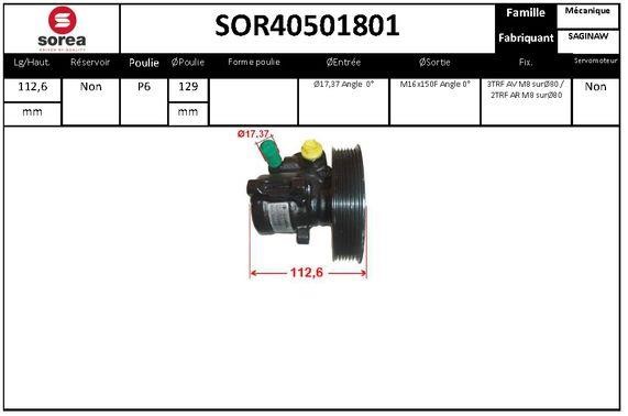 SNRA SOR40501801 Hydraulic Pump, steering system SOR40501801