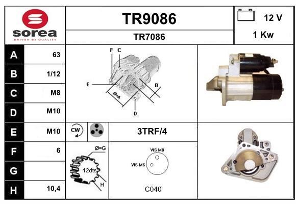 SNRA TR9086 Starter TR9086