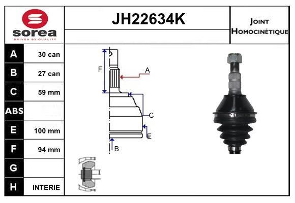 SNRA JH22634K Joint kit, drive shaft JH22634K