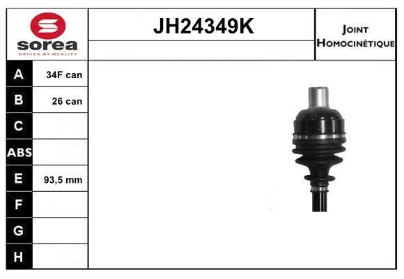 SNRA JH24349K Joint kit, drive shaft JH24349K