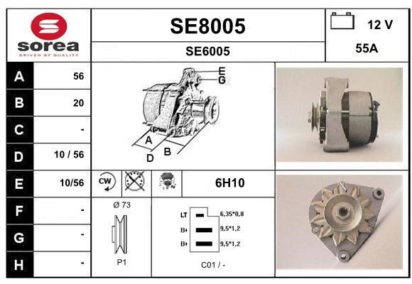 SNRA SE8005 Alternator SE8005