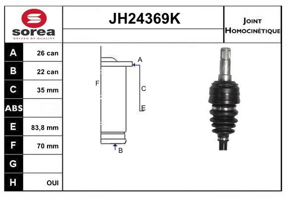 SNRA JH24369K Joint kit, drive shaft JH24369K