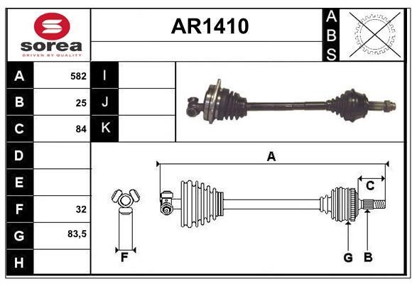 SNRA AR1410 Drive shaft AR1410