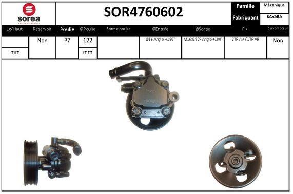 SNRA SOR4760602 Hydraulic Pump, steering system SOR4760602