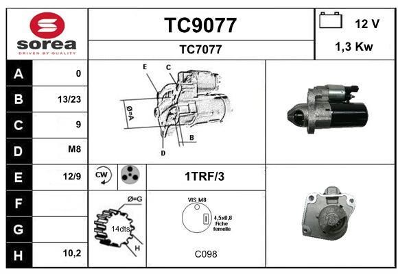 SNRA TC9077 Starter TC9077