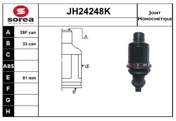 SNRA JH24248K Joint Kit, drive shaft JH24248K