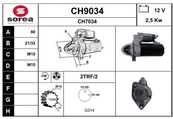 SNRA CH9034 Starter CH9034