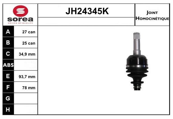 SNRA JH24345K Joint kit, drive shaft JH24345K