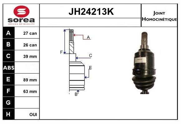 SNRA JH24213K Joint Kit, drive shaft JH24213K