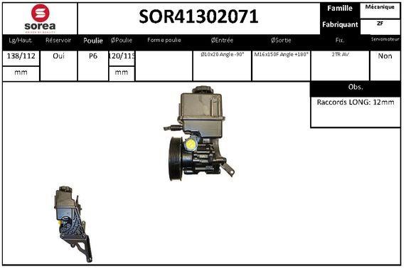 SNRA SOR41302071 Hydraulic Pump, steering system SOR41302071