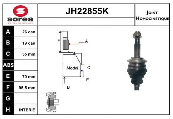 SNRA JH22855K Joint kit, drive shaft JH22855K