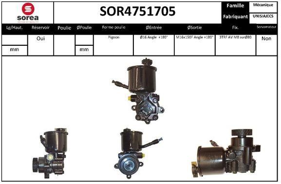 SNRA SOR4751705 Hydraulic Pump, steering system SOR4751705