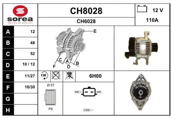 SNRA CH8028 Alternator CH8028