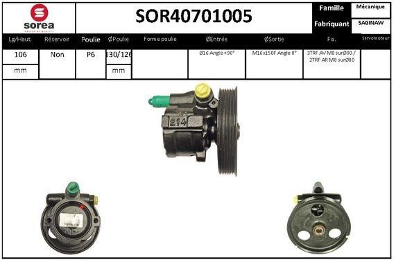 SNRA SOR40701005 Hydraulic Pump, steering system SOR40701005
