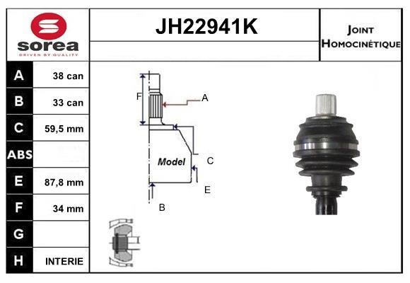 SNRA JH22941K Joint kit, drive shaft JH22941K