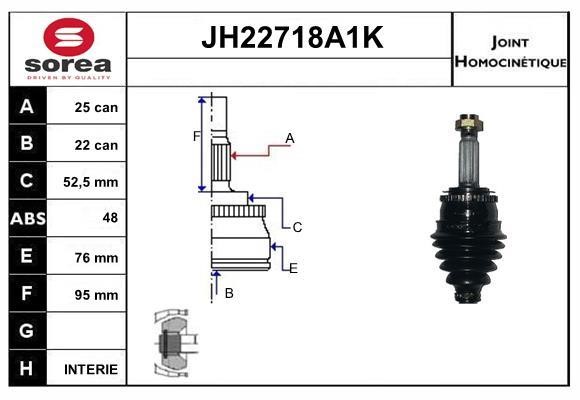 SNRA JH22718A1K Joint kit, drive shaft JH22718A1K