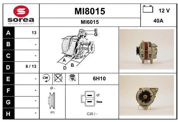 SNRA MI8015 Alternator MI8015