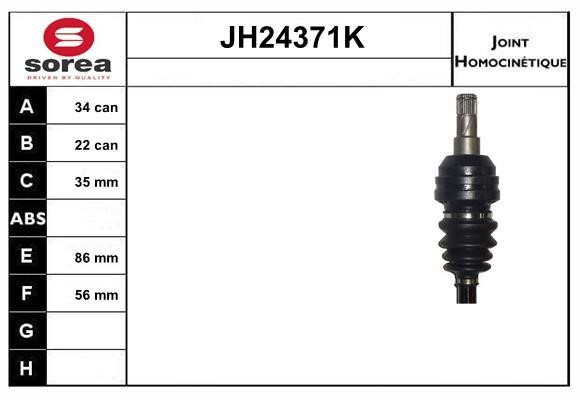 SNRA JH24371K Joint kit, drive shaft JH24371K