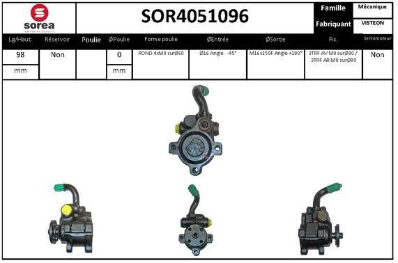 SNRA SOR4051096 Hydraulic Pump, steering system SOR4051096