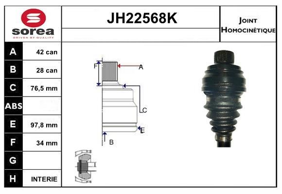 SNRA JH22568K Joint kit, drive shaft JH22568K