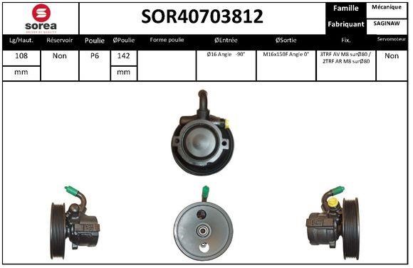 SNRA SOR40703812 Hydraulic Pump, steering system SOR40703812