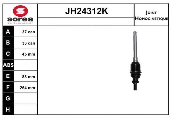 SNRA JH24312K Joint kit, drive shaft JH24312K