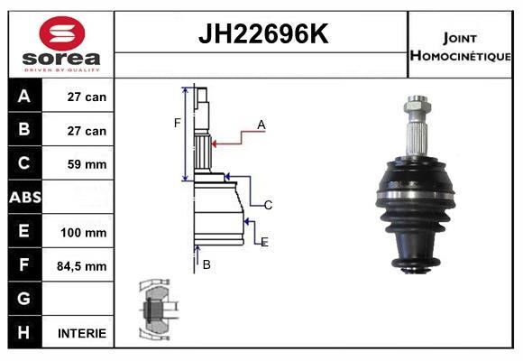 SNRA JH22696K Joint kit, drive shaft JH22696K