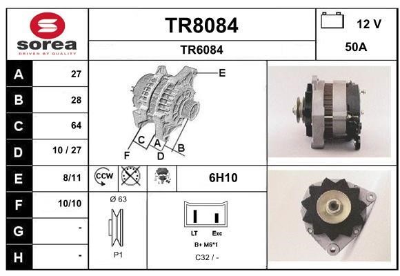 SNRA TR8084 Alternator TR8084