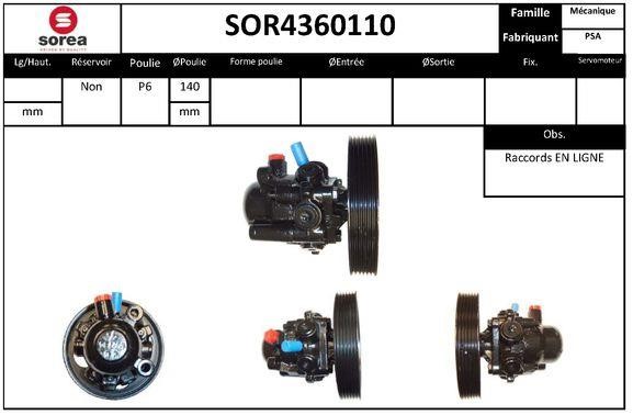 SNRA SOR4360110 Hydraulic Pump, steering system SOR4360110