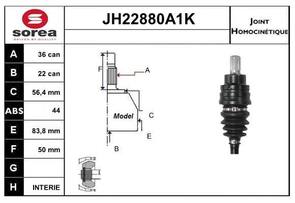 SNRA JH22880A1K Joint kit, drive shaft JH22880A1K