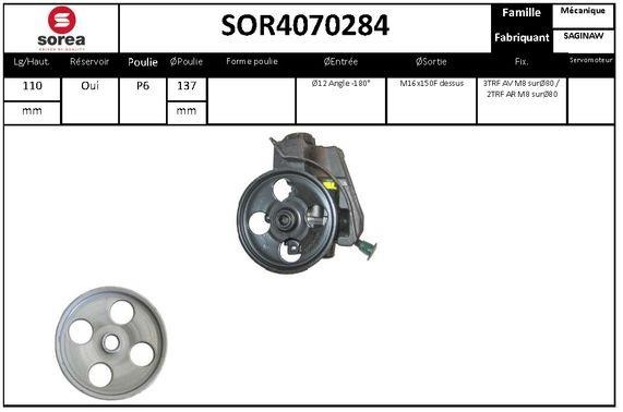 SNRA SOR4070284 Hydraulic Pump, steering system SOR4070284