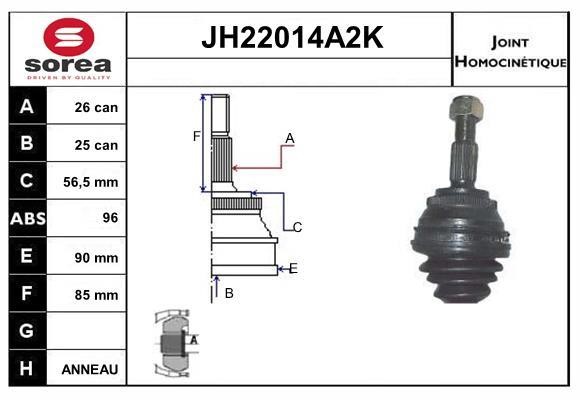 SNRA JH22014A2K CV joint JH22014A2K