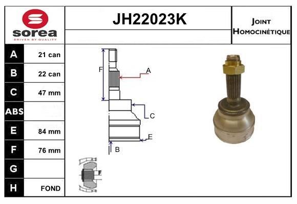 SNRA JH22023K CV joint JH22023K