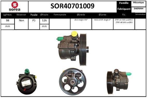 SNRA SOR40701009 Hydraulic Pump, steering system SOR40701009