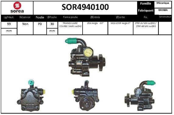 SNRA SOR4940100 Hydraulic Pump, steering system SOR4940100