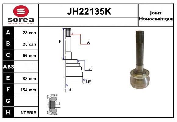 SNRA JH22135K CV joint JH22135K