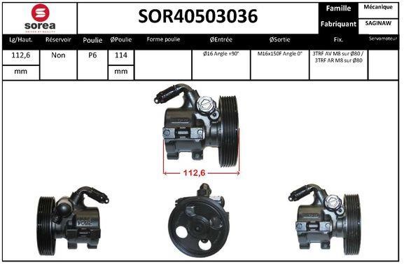SNRA SOR40503036 Hydraulic Pump, steering system SOR40503036