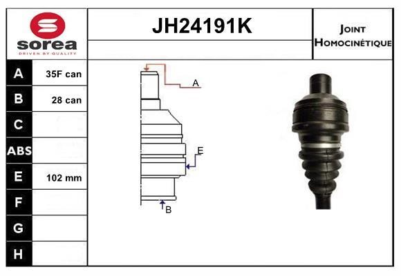 SNRA JH24191K CV joint JH24191K