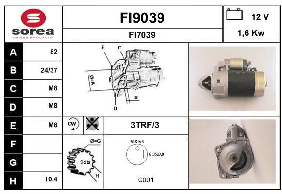 SNRA FI9039 Starter FI9039