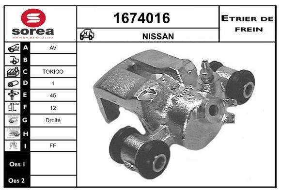 SNRA 1674016 Brake caliper front right 1674016