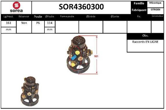 SNRA SOR4360300 Hydraulic Pump, steering system SOR4360300