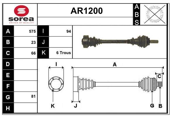 SNRA AR1200 Drive shaft AR1200
