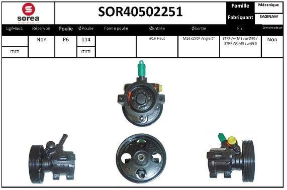 SNRA SOR40502251 Hydraulic Pump, steering system SOR40502251