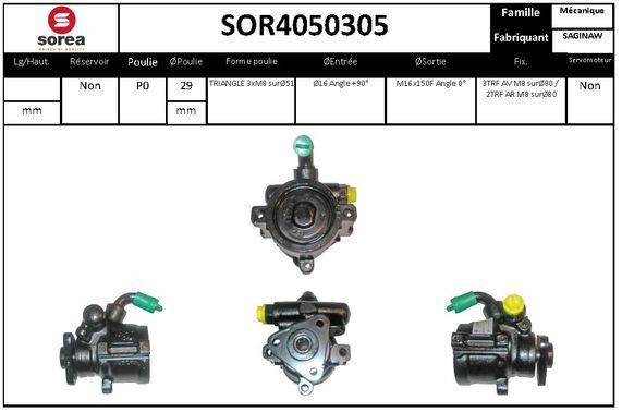 SNRA SOR4050305 Hydraulic Pump, steering system SOR4050305
