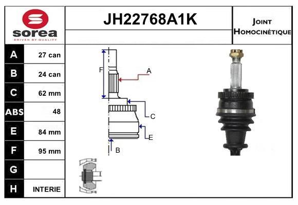 SNRA JH22768A1K Joint kit, drive shaft JH22768A1K